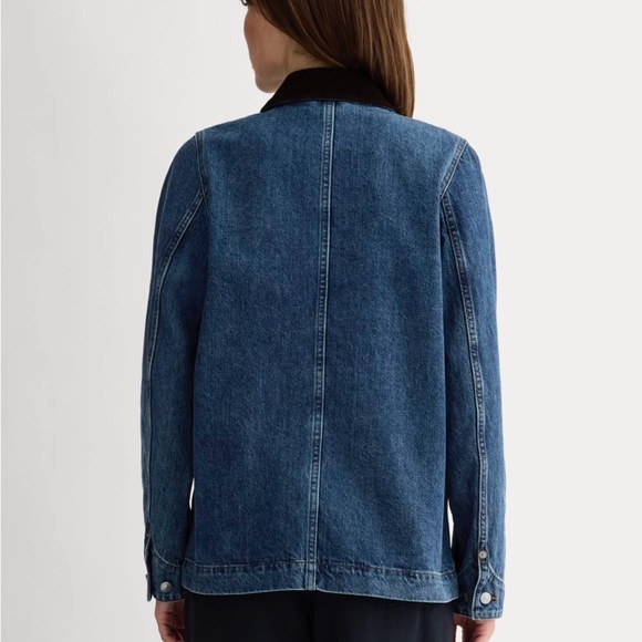 NWT Everlane The Ranch Denim/Jean Jacket with Corduroy Collar - Picture 6 of 6